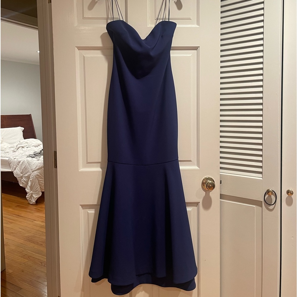 Likely Womens Double-Layer Ruffle Hem Mermaid Maxi Gown Formal Dress 4